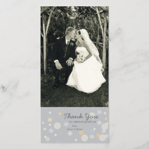 Customizable Photo Card: Champagne Bubbles Thank You Card