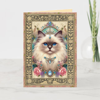 Customizable Photo Card - Ragdoll Cat Birthday