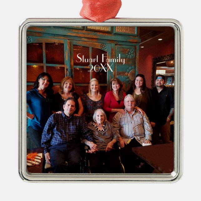 Customizable Photo Christmas Ornament (Front)