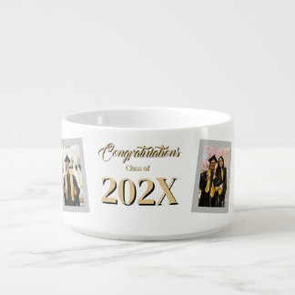 Customizable Photo Class of 202X Graduation Bowl