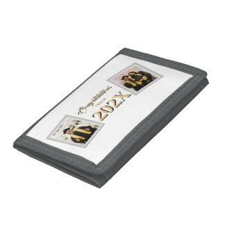 Customizable Photo Class of 202X Graduation Tri-fold Wallet