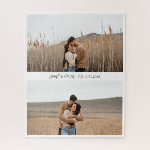 Customizable Photo Couple Wedding Gift Anniversary Jigsaw Puzzle