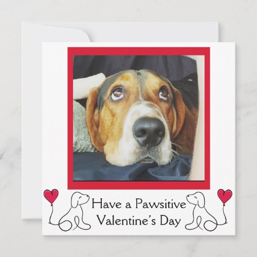 Customizable Photo Dog Valentines Day  Holiday Card