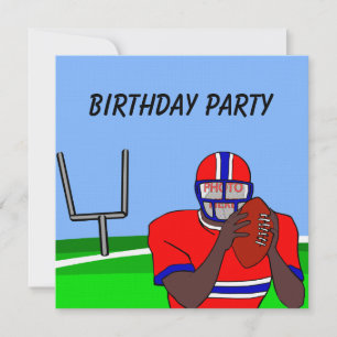 Customizable photo football party invitations AA