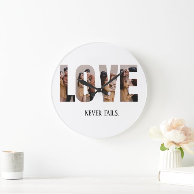 Customizable Photo Frame 'LOVE' Wall Clock (Home)