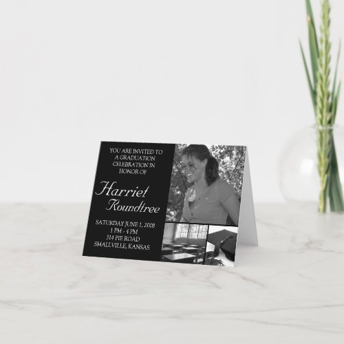 Customizable Photo Graduation Card Announcement