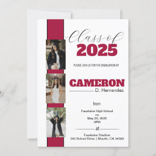 Customizable Photo Graduation Invitation