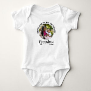 Customizable Photo GRANDMA ESTABLISHED Baby Bodysuit