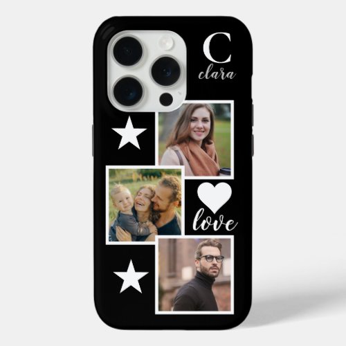 Customizable Photo Grid Simple Design iPhone 15 Pro Case