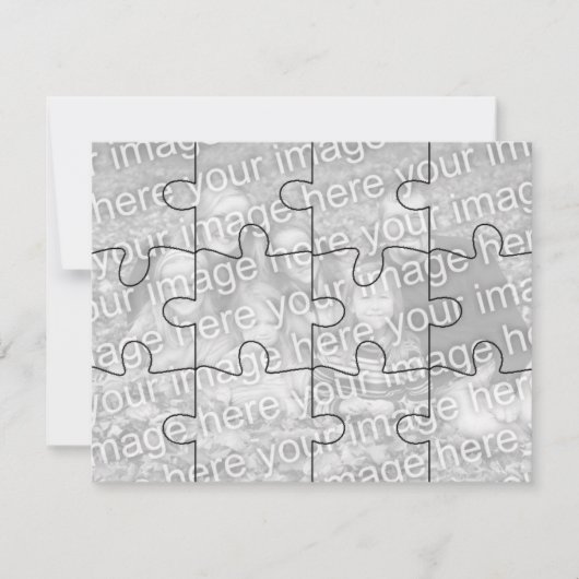 Customizable Photo "Mock" Puzzle Card-12 pieces (Front)