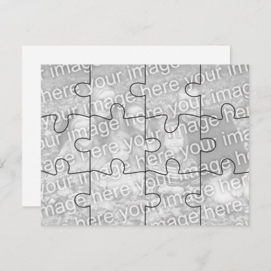 Customizable Photo "Mock" Puzzle Card-12 pieces (Front/Back)