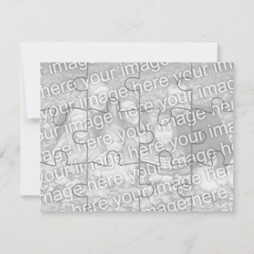 Customizable Photo "Mock" Puzzle Card-12 pieces Custom Announcements