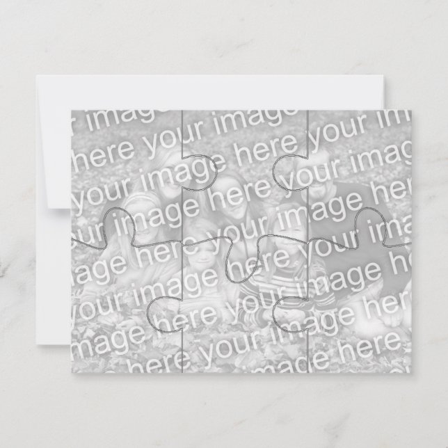 Customizable Photo "Mock" Puzzle Card-6 pieces (Front)