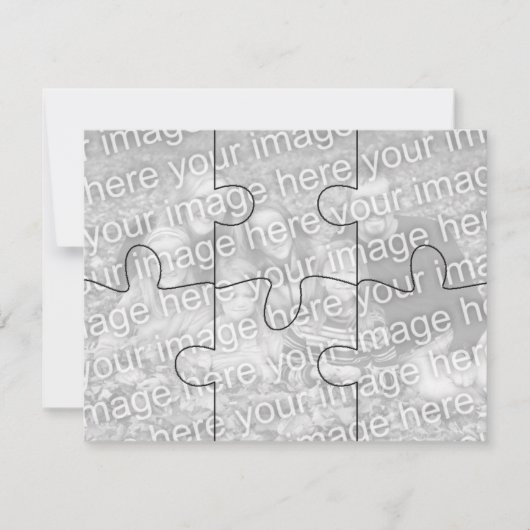 Customizable Photo "Mock" Puzzle Card-6 pieces (Front)