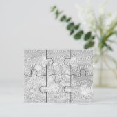 Customizable Photo "Mock" Puzzle Card-6 pieces (Standing Front)