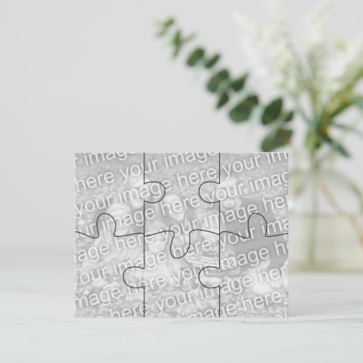 Customizable Photo "Mock" Puzzle Card-6 pieces (Standing Front)