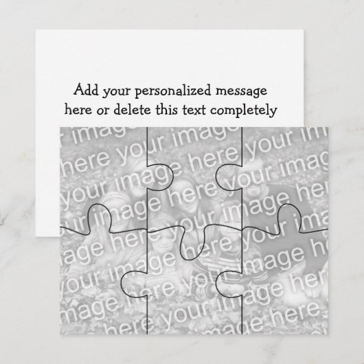 Customizable Photo "Mock" Puzzle Card-6 pieces (Front/Back)
