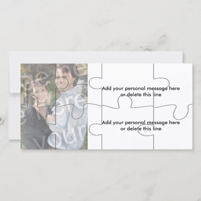 Customizable Photo "Mock" Puzzle Card - 8 pieces (Front)