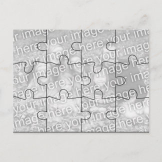 Customizable Photo MOCK Puzzle Post Card