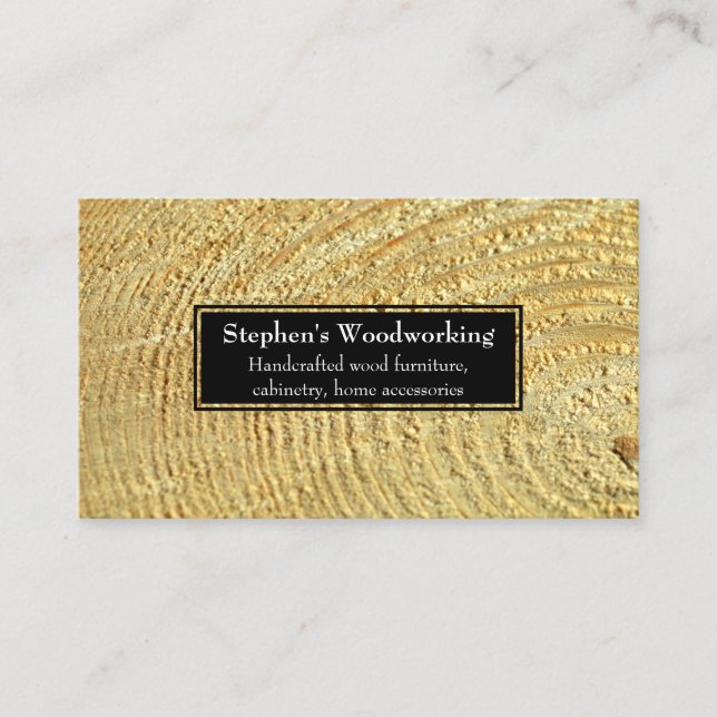 Customizable Photo Modern Carpentry Construction Business Card (Front)