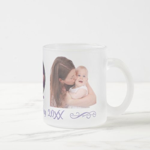 Customizable Photo Mothers Day Frosted Glass Mug