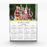Customizable Photo Name 2025 Calendar Desk Acrylic Award<br><div class="desc">Keep the people you love nearby with a customizable 2025 calendar acrylic block. Replace the sample photo and name with your own in the sidebar. The custom text is in a modern black handwritten script font. Below it is a small black calendar on a white background. Makes a great personalized...</div>
