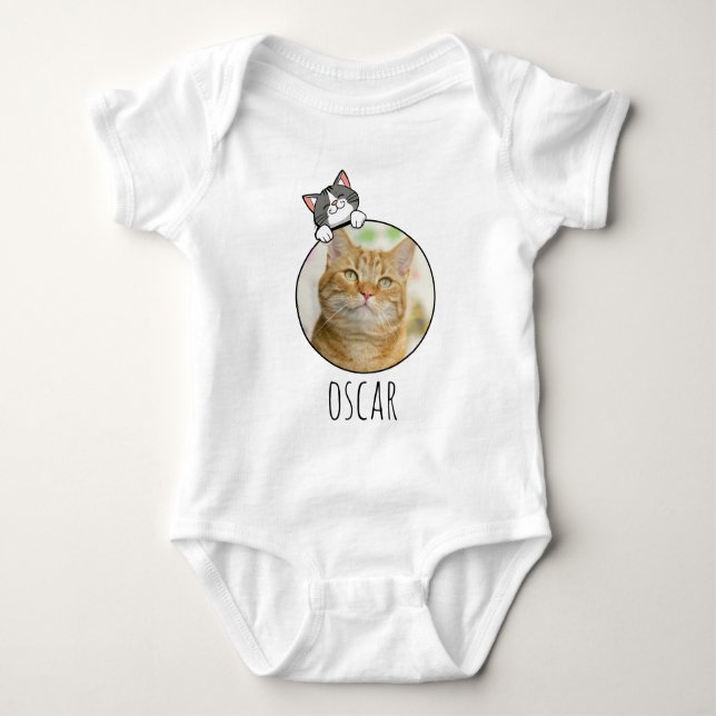Customizable  Photo+Name Baby Bodysuit (Front)