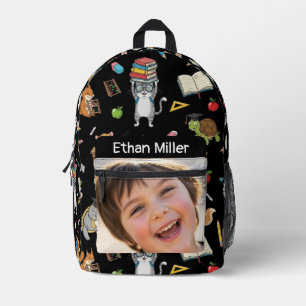 Customizable Photo & Name Kids Back-to-School Printed Backpack