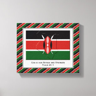 Customizable Photo Patriotic KENYA FLAG Canvas Print