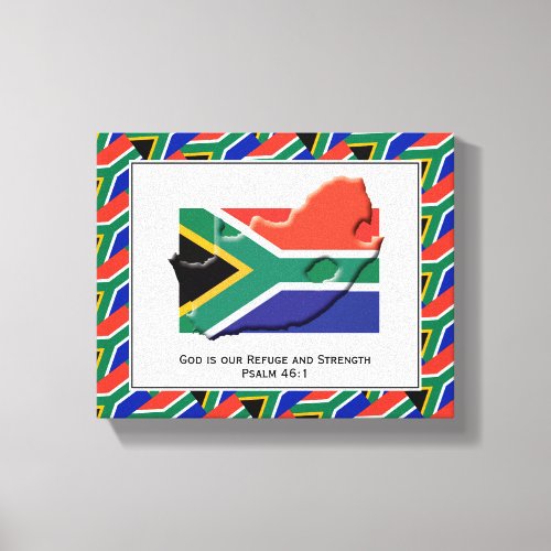 Customizable Photo  Patriotic  SOUTH AFRICA FLAG Canvas Print