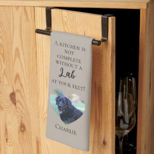 Customizable Photo & Pet Name Labrador Retriever Kitchen Towel