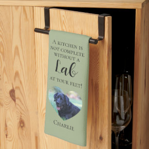Customizable Photo & Pet Name Labrador Retriever   Kitchen Towel