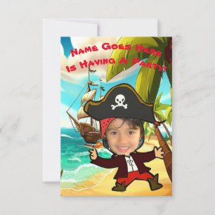 Customizable Photo Pirate Party Invitation