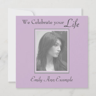 Customizable Photo Remembrance / Funeral Invitation