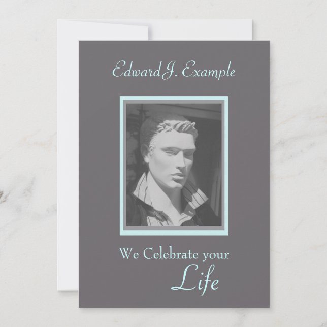 Customizable Photo Remembrance / Funeral Invitation (Front)