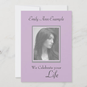 Customizable Photo Remembrance / Funeral Invitation