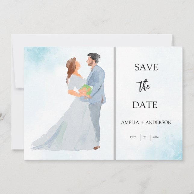 Customizable Photo  Save The Date (Front)