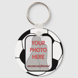 Customizable Photo Soccer Ball Keychain