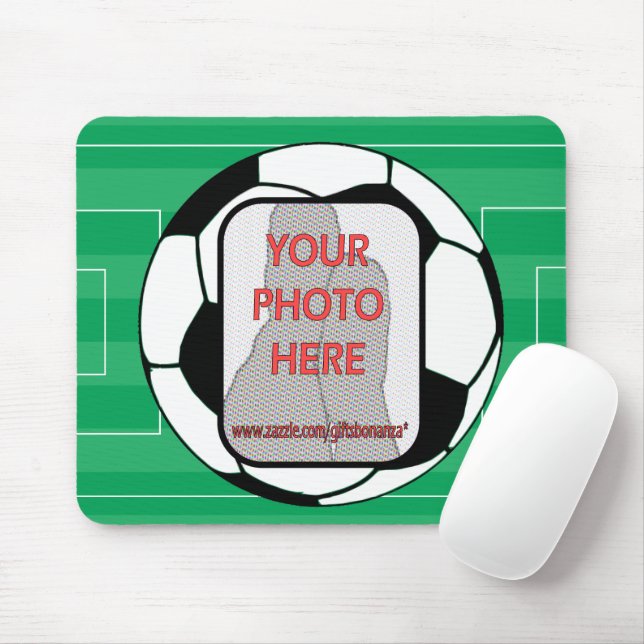 Customizable photo soccer ball Mousepads (With Mouse)