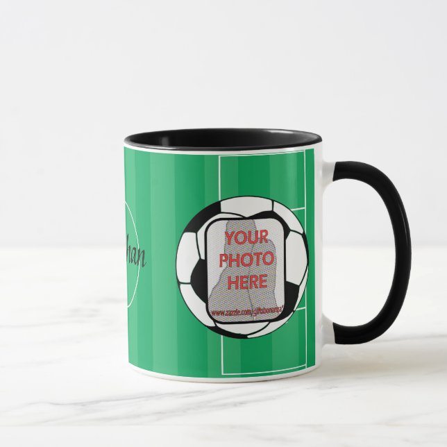 Customizable photo soccer ball mug (Right)