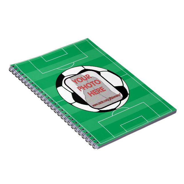 Customizable photo soccer ball notebook (Right Side)