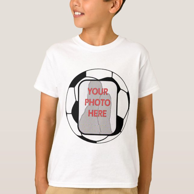 Customizable photo soccer ball T-shirts (Front)