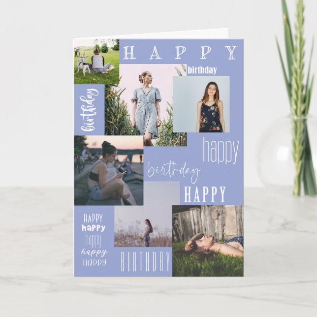 Customizable Photo Template Birthday Card (Front)