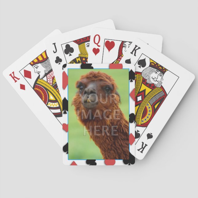 Customizable Photo Template Poker Cards (Back)