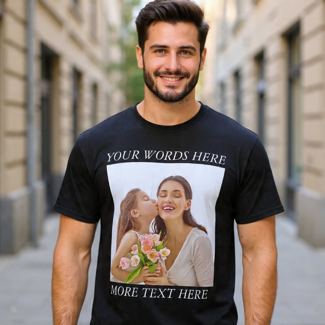 Customizable Photo & Text Tee, Your Design Here T-Shirt (Creator Uploaded)