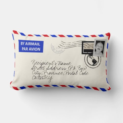 Customizable Photo Upload Airmail Envelope Pillow