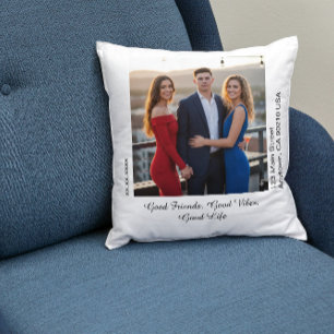 Customizable Photo Upload Personalized Memory Throw Pillow