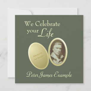 Customizable Photo: Wake / (Living) Funeral Invitation