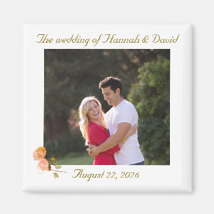 Customizable Photo Wedding Favor Magnet