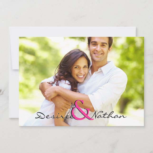 Customizable Photo Wedding Invitation (Front)